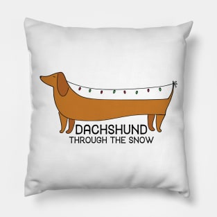 Dachshund Through the Snow Pillow