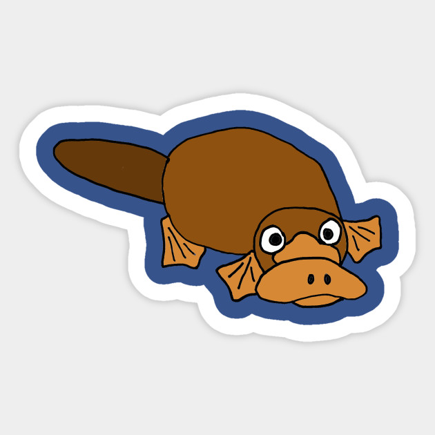 Funny Cute Duck Billed Platypus Cartoon