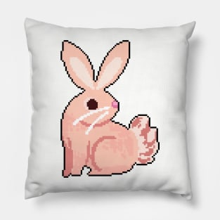 Playful Bunny: Pixel Art Rabbit Design for Fashionable Attire Pillow