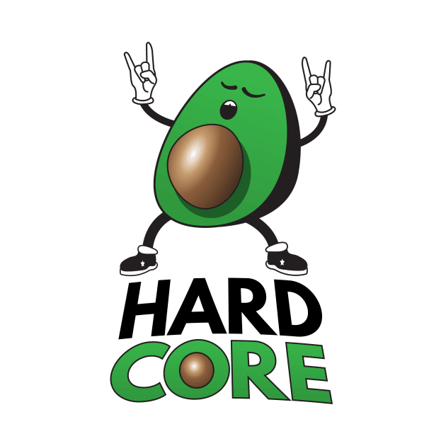 Hard Core - Avocado Pun by Nonstop Shirts