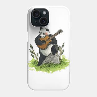 Panda Guitarrist Watercolour Design Phone Case