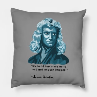 Isaac Newton  Portrait Pillow