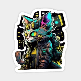 Cyberpunk Cat #2 Magnet