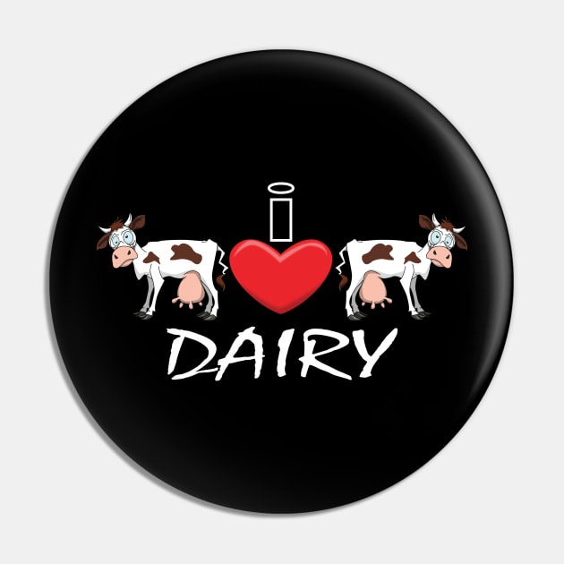 I Heart Dairy Pin by Wickedcartoons