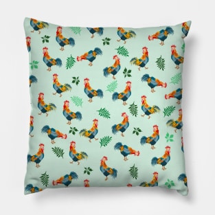 Rooster Pattern Pillow