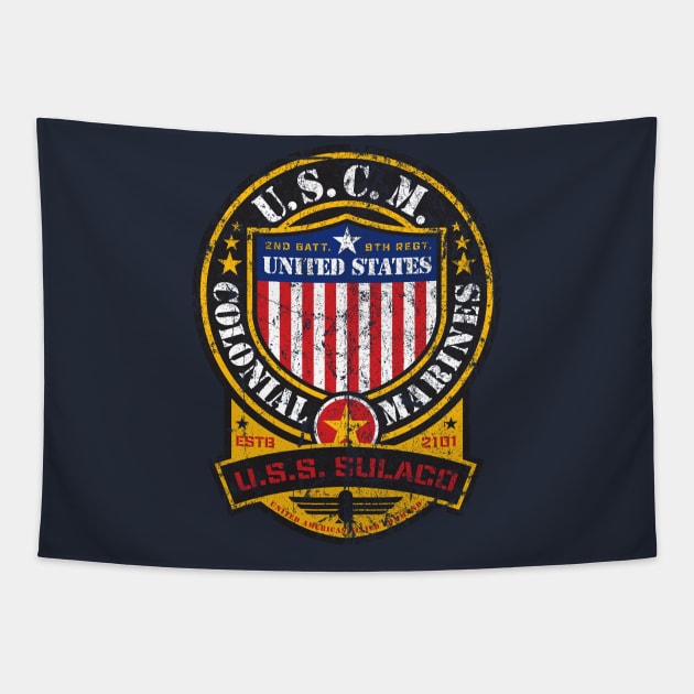 United States Colonial Marines Tapestry by MindsparkCreative