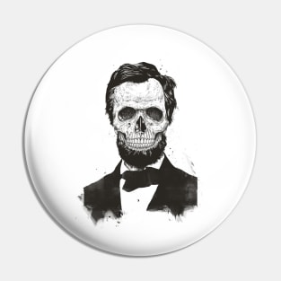 Dead Lincoln (b&w) Pin