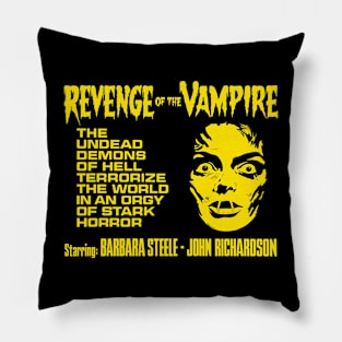 Revenge of the Vampire (yellow) Pillow