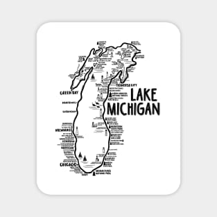 Lake Michigan Map Magnet