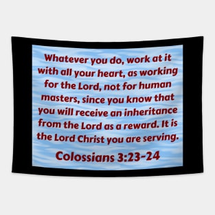 Bible Verse Colossians 3:23 Tapestry