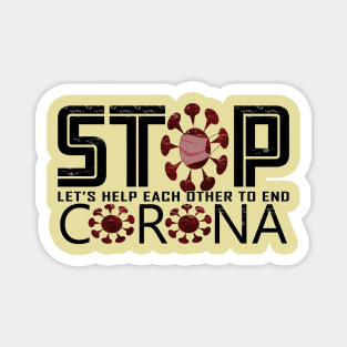 Stop corona virus Magnet