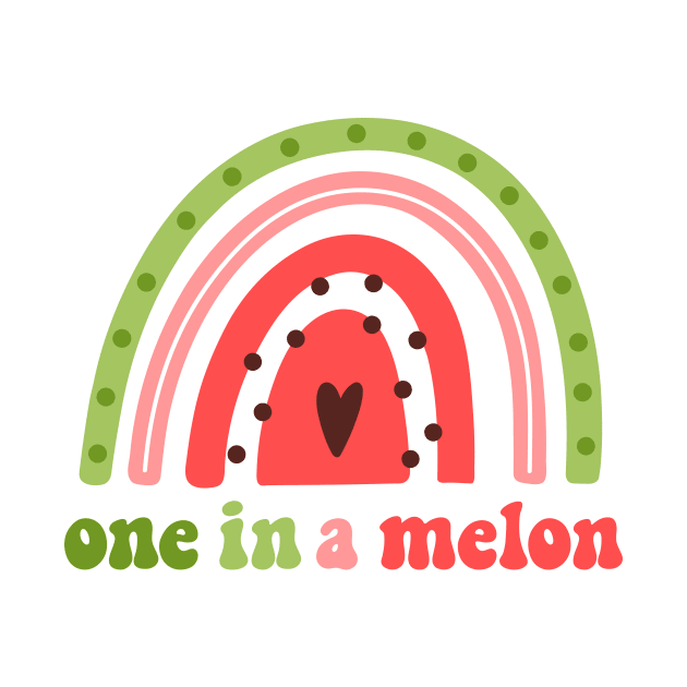 Watermelon rainbow. Pun phrase: One in a Melon by Viaire