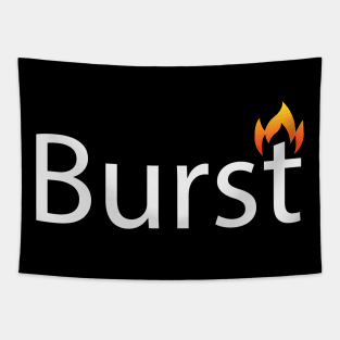 Burst artistic text design Tapestry