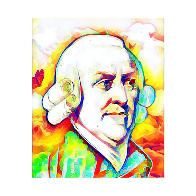 Adam Smith Colourful Portrait | Adam Smith Artwork 11 by JustLit