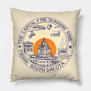 1940s Pierre South Dakota Pillow