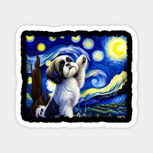 Imperial Impressions Shih Tzu Dog Starry Night Extravaganza Magnet