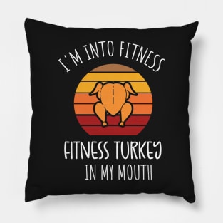 I'm into Fitness Fitness Turkey in my Mouth / Funny Adult Humor Ginger Cookei Ugly Christmas Pillow