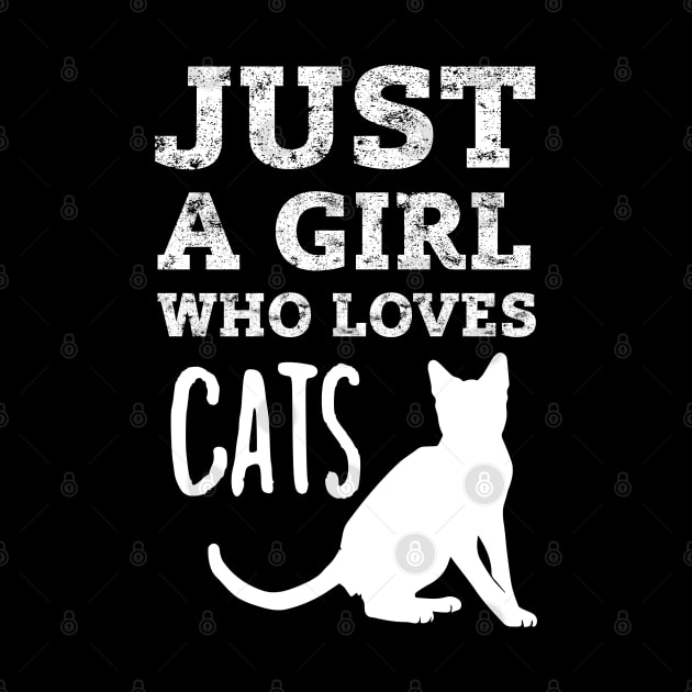 Just A Girl Who Loves Cats by Crazy Shirts For All