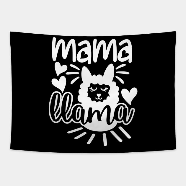 Funny Mama Llama Mothers Day Gift Tapestry by PurefireDesigns