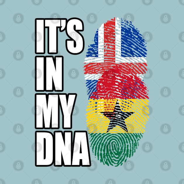 Icelandic And Ghanaian Mix Heritage DNA Flag by Just Rep It!!