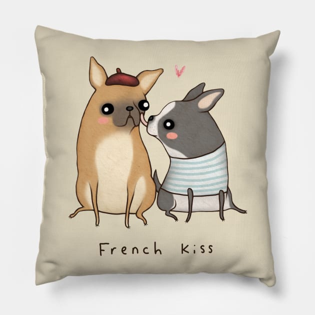 French Kiss Pillow by Sophie Corrigan