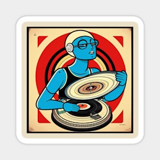 Pop Surrealism Vinyl Record Player Magnet