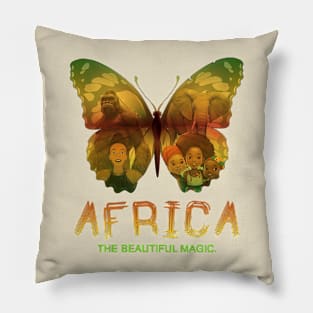 Africa The Beautiful Magic - Adorable African American Butterfly Pillow