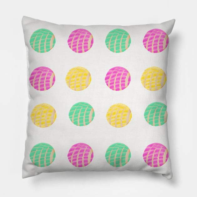 Fun Mexican conchas design Pillow by kuallidesigns