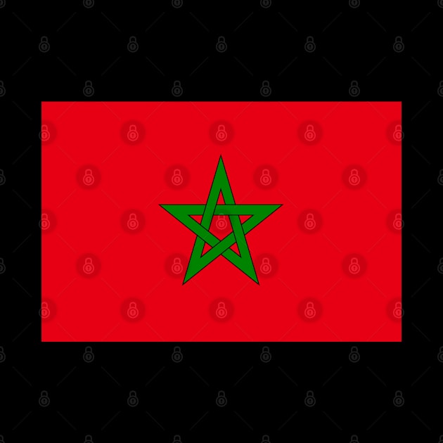 Moroccan flag by gold package