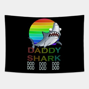 daddy shark dod dod dod t-shirt Tapestry