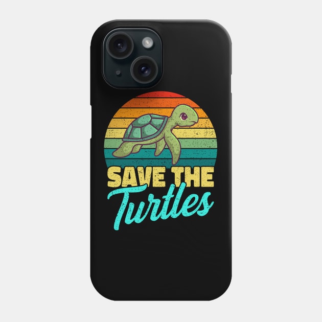 Save The Turtles Beach Ocean Sea Gift Phone Case by Delightful Designs