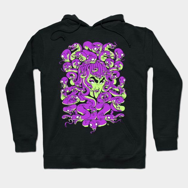 purple and green hoodie