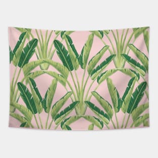 Blush Pink Travellers Palm Tapestry