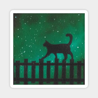 Cat on the fence Magnet