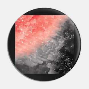 Red and Black Cloud Watercolor Pin