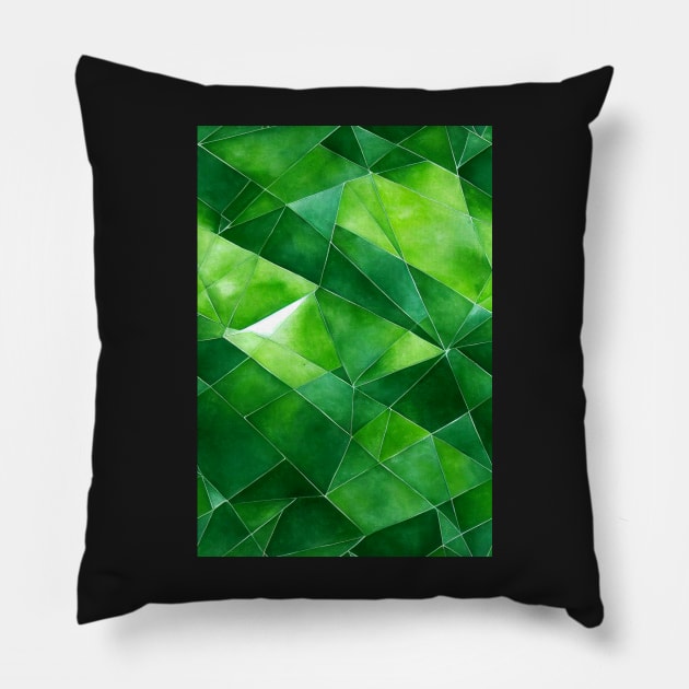 Jewel Pattern - Green Emerald, for a bit of luxury in your life! #7 Pillow by Endless-Designs