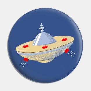 Retro Flying Saucer Pin