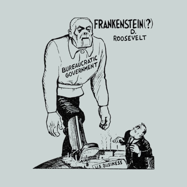 1935 Franklin D. Roosevelt's Big Government Monster by historicimage