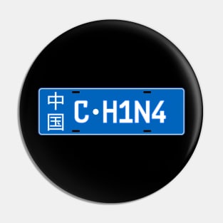 China car license plate Pin