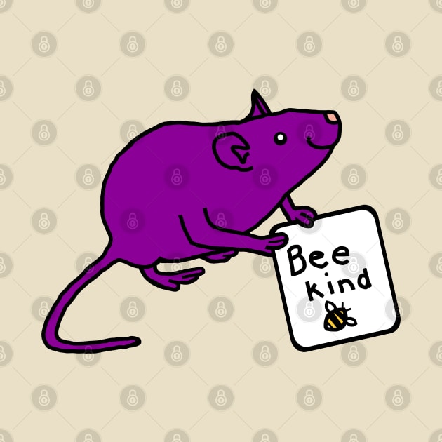 Purple Rat Be Kind by ellenhenryart