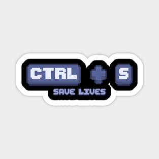 Pixel Art Keyboard Shortcut Control S Save Lives Magnet