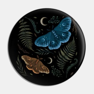 Moths and Ferns Pin