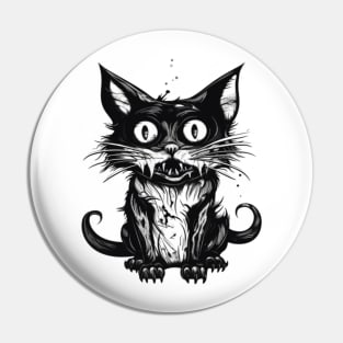 Black cat comics Monster creepy Pin