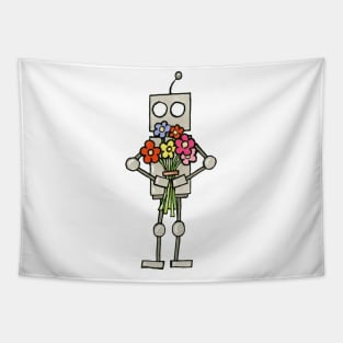 Cutebots Bouquet of Flowers Tapestry