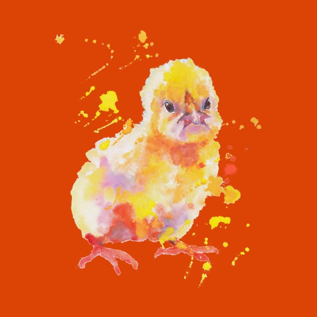 Yellow happy chick by AgniArt