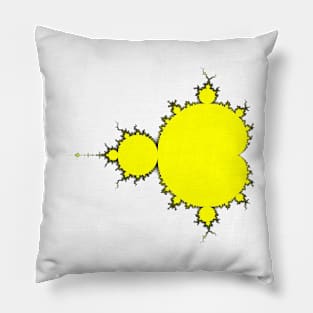 Yellow & Black Mandelbrot Pillow