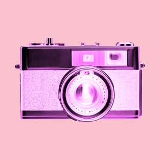 Pink/Magenta - Vintage 1960s Rangefinder Camera T-Shirt