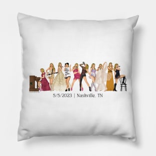 5/5 Nashville Iconic Outfits Eras Lineup Pillow