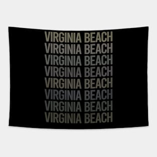 Gray Text Art Virginia Beach Tapestry