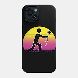 Travel back in time with beach volleyball - Retro Sunsets shirt featuring a player! Phone Case